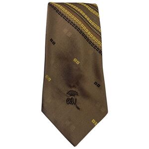 Vintage Woolf Brothers Countess Mara Tie Brown Black Yellow, Preowned